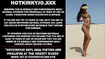 Hotkinkyjo sefl fist anal et prolapsus dans les dunes du désert