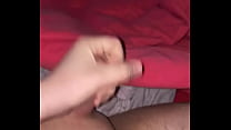 Wanking off my wet hard cock with big cumshot