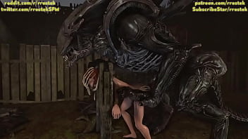 Шепард с Mass Effect 3 грубо трахнул огромный инопланетный член в 3D порно