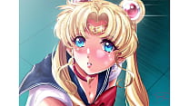 [Hentai] Sailor Moon bekommt eine riesige Ladung Sperma ins Gesicht