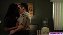 Kira helps Officer Sinns pussy to orgasm