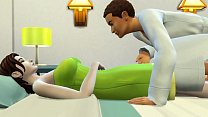 息子はコンピューターゲームをプレイした後、眠っているお母さんをファック
