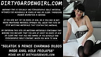 Solatok & Prince Charming extreme Dildos ließen Dirtygardengirl Anal Loch Prolaps