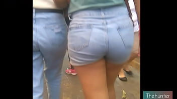 Butt in tight shorts