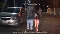 Beginning interracial naughty Hotwife showing off on the street dating the gifted Black Gentleman, in front of the cuckold BBC