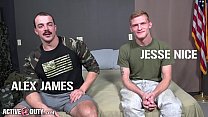 ActiveDuty - Big Cock Militar Hunks Alex James e Jesse Nice