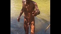 naked tourist in the river