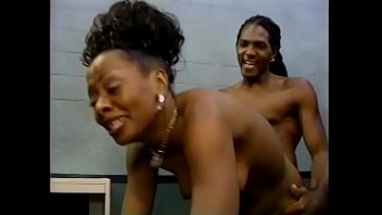 Impressive ebony bitch with small tits Mia gets hard black dick fuck on a table
