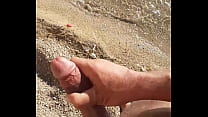 Ejaculação ibizabigcock na praia em ibiza