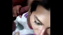 Sexual threesome with friends from the building where I live and cum in my mouth and breasts - yosi trans los olivos