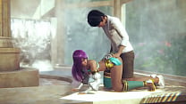 Хорошенькая одалиская девушка хентай занимается сексом с мужчиной в горячем ххх секс-геймплее