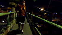 Crossing the bridge and I end up stripping completely. (full video at my premium xvideos channel)