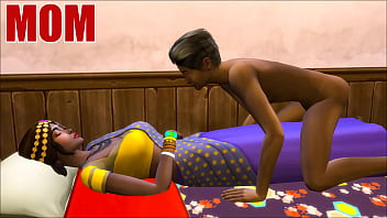 Madre e hijo indios - visita a la madre en su habitación y comparten la misma cama