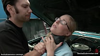 Gagged tied blonde fisted and fucked