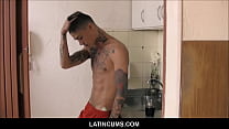 LatinCums.com - New Straight Latino Teen Roommate Fucked By Hot Tattooed Latino Boy For Cash