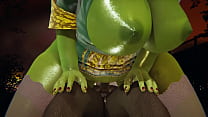 Shrek - принцесса Фиона получила кримпай от орка - 3D порно