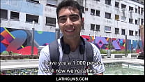 LatinCums.com - Virgin Amateur Twink Latino With Braces Paid Cash To Fuck POV