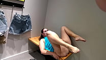 Wife fucked and creampied in Outlet Mall dressing room 5 min