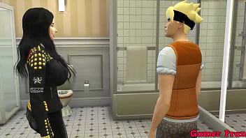 Perverted Family Cap 6 Naruto e sua madre Hinata e sua sorella Hanabi sono intrappolati in bagno e finiscono per fare una cosa a tre con la madre e la sorella