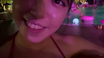 https://bit.ly/3FAEKJ5 POV She has been estrus since she is in the pool. She is a student with a very strong libido. I makes a lot of vaginal cum shot to a nympho young beauty. Japanese amateur homemade porn.