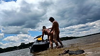 Risky public fuck on the lake while jet skiing - Becky Tailorxxx