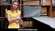 ShopliftingTeen - Linda rubia flaca robando en tiendas jovencita follada por oficial - Catarina Petrov