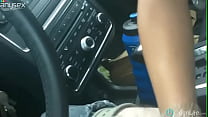 Rachel sucking in the car