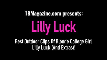 ¡Los mejores clips al aire libre de la rubia universitaria Lilly Luck (y extras)!