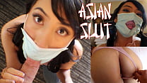 Covid Can't Keep Her Asian Holes From Getting Stuffed