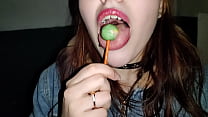 Licked the chupa chups thinking that it was a member of my fucker