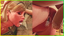 3D Шмель сводная тетя и ее приемный сын трахнули сводную сестру во все дырки и кончили в киску и рот - Hot Futanari Animated Sex