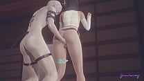 Genshin Impact Yaoi 3D - Venti Arcont analingus & Fingering (без цензуры) - японская азиатская манга, аниме, игра, порно гей сисси
