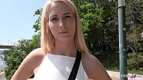 Exploradora Alemana - Sexy PAWG Girl Sharon Pickup y Casting de Orgasmo con Ojos Ruros