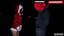 BUMSBUS - (Lullu Gun) Petite German Brunette Girl Offers her Mouth and Pussy during Christmas