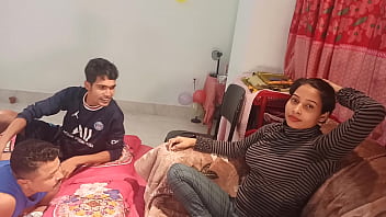 Shathi khatun and hanif and Shapan pramanik .Threesome sex