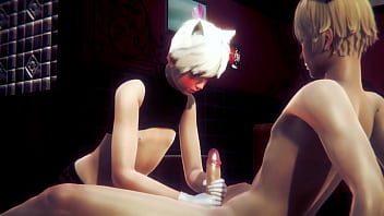 Yaoi Femboy - Alan Handjob und Blowjob - Sissy Trap Crossdresser Anime Manga Japanisch Asiatisches Spiel Porno Homosexuell