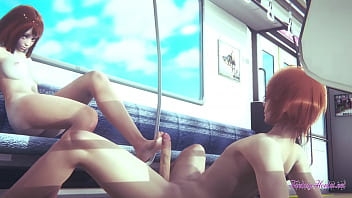 My Hero Academia Hentai - Sega con i piedi Uraraka e scopata da un ragazzo sul treno - Manga asiatici giapponesi Gioco porno