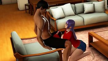 3D変態アニメーションビデオで見知らぬ男とセックスをしているアテナコフコスプレ