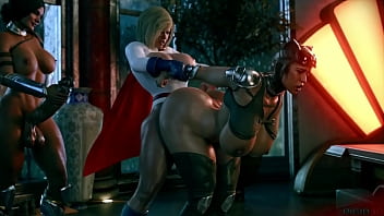 Wonder Woman & Power Girl ficken Katzenfrau