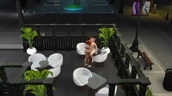 Public sex in a summer cafe