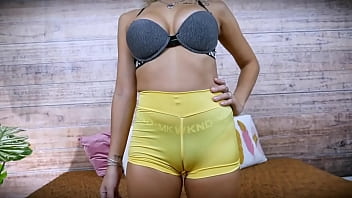 Puffy Pussy Big Cameltoe See Through Shorts Latina Hooker