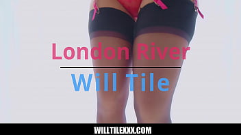 Huge titty big booty MILF London River takes bbc for huge creampie