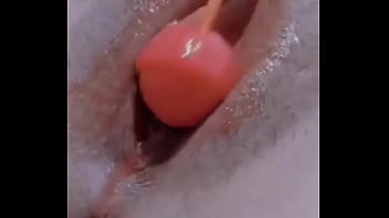 She puts popsicles in her tight vagina