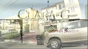 Sophia Santi   Clara G - Sophia is gorgeous, Teaser#1 Free Ones scene with a bit of out door tease with an Aston Martin, great light - great Lesbian Sex