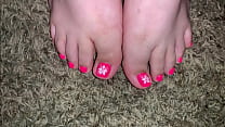 Cum on Sexy GF Light Pink Feet and Toes