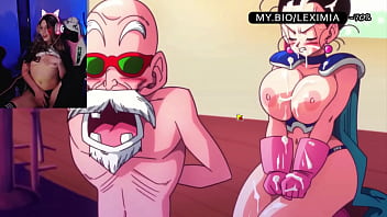 (part3) Chichi jerks off Muten roshi in her old costume ! Kam paradise 2