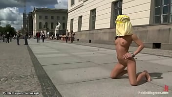 Little Romanian anal public banged