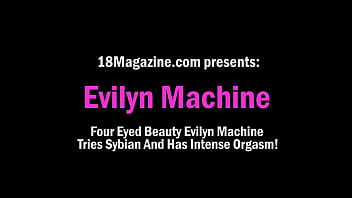 Four Eyed Beauty Evilyn Machine Tries Sybian And Has Intense Orgasm!