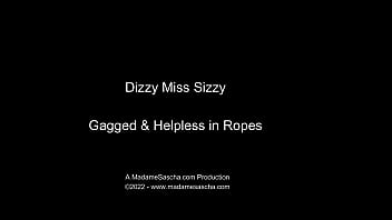 Miss Sizzy Gagged And Helpless In Ropes!