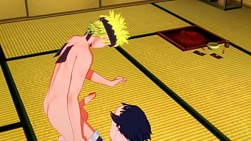naruto yaoi - naruto x sasuke mamada y trabajando con el pie - sissy crossdress japonés asiático manga anime juego porno gay